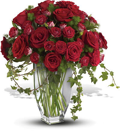 Rose Romanesque Bouquet - Premium Red Roses