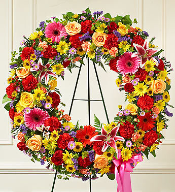 Serene Blessings Bright Standing Wreath